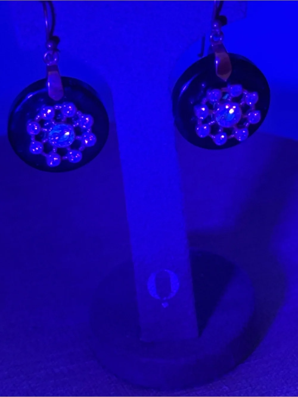 vintage Black and Gold onyx Crystal Round Drop Earrings and Pendant Set